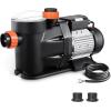 image:imageVEVOR Swimming Pool Pump 20HP 115 V 1500 W Single Speed Pumps for Above Ground Pool wStrainer Basket 5400 GPH Max Flow Certification of ETL for SecuritySingle Speed