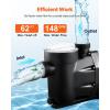 image:imageVEVOR Swimming Pool Pump 20HP 115 V 1500 W Single Speed Pumps for Above Ground Pool wStrainer Basket 5400 GPH Max Flow Certification of ETL for SecuritySingle Speed