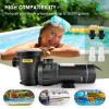 image:imageVEVOR Swimming Pool Pump 20HP 115 V 1500 W Single Speed Pumps for Above Ground Pool wStrainer Basket 5400 GPH Max Flow Certification of ETL for SecuritySingle Speed