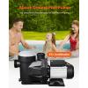 image:imageVEVOR Swimming Pool Pump 20HP 115 V 1500 W Single Speed Pumps for Above Ground Pool wStrainer Basket 5400 GPH Max Flow Certification of ETL for SecuritySingle Speed