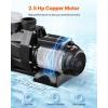 image:imageVEVOR Swimming Pool Pump 20HP 115 V 1500 W Single Speed Pumps for Above Ground Pool wStrainer Basket 5400 GPH Max Flow Certification of ETL for SecuritySingle Speed