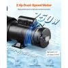 image:imageVEVOR Swimming Pool Pump 20HP 115 V 1500 W Single Speed Pumps for Above Ground Pool wStrainer Basket 5400 GPH Max Flow Certification of ETL for SecurityDual Speed
