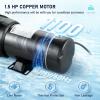 image:imageVEVOR Swimming Pool Pump 20HP 115 V 1500 W Single Speed Pumps for Above Ground Pool wStrainer Basket 5400 GPH Max Flow Certification of ETL for SecuritySingle Speed