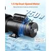 image:imageVEVOR Swimming Pool Pump 20HP 115 V 1500 W Single Speed Pumps for Above Ground Pool wStrainer Basket 5400 GPH Max Flow Certification of ETL for SecurityDual Speed