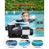 image:imageVEVOR Swimming Pool Pump 20HP 115 V 1500 W Single Speed Pumps for Above Ground Pool wStrainer Basket 5400 GPH Max Flow Certification of ETL for SecuritySingle Speed