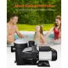 image:imageVEVOR Swimming Pool Pump 20HP 115 V 1500 W Single Speed Pumps for Above Ground Pool wStrainer Basket 5400 GPH Max Flow Certification of ETL for SecuritySingle Speed
