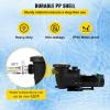 image:imageVEVOR Swimming Pool Pump 20HP 115 V 1500 W Single Speed Pumps for Above Ground Pool wStrainer Basket 5400 GPH Max Flow Certification of ETL for SecuritySingle Speed