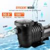 image:imageVEVOR Swimming Pool Pump 20HP 115 V 1500 W Single Speed Pumps for Above Ground Pool wStrainer Basket 5400 GPH Max Flow Certification of ETL for SecuritySingle Speed