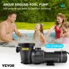 image:imageVEVOR Swimming Pool Pump 20HP 115 V 1500 W Single Speed Pumps for Above Ground Pool wStrainer Basket 5400 GPH Max Flow Certification of ETL for SecuritySingle Speed