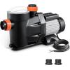 image:imageVEVOR Swimming Pool Pump 20HP 115 V 1500 W Single Speed Pumps for Above Ground Pool wStrainer Basket 5400 GPH Max Flow Certification of ETL for SecuritySingle Speed