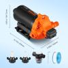 image:imageVEVOR Water Pressure Diaphragm Pump RV Water Pump Fresh Water Pump110V AC 33 GPM Pressure Adjustable Self Priming Sprayer Pump with Pressure Switch for RV Camper Marine Boat Lawn FCC Certified110V  33GPM  45PSI