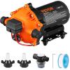 image:imageVEVOR Water Pressure Diaphragm Pump RV Water Pump Fresh Water Pump110V AC 33 GPM Pressure Adjustable Self Priming Sprayer Pump with Pressure Switch for RV Camper Marine Boat Lawn FCC Certified12V  55GPM  70PSIAdjustable