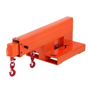 image:imageVEVOR Forklift Jib Boom Crane 6000lbs Capacity Manual Telescoping Boom Extends Up to 561 inches Forklift Mobile Crane with 2 Hooks Adjustable Forklift Crane Attachment for Warehouse Factories5500 LBS