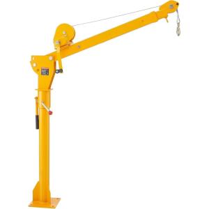 image:imageVEVOR Pickup Truck Crane with 1100 lbs Manual Winch Folding TruckMounted Bed Crane Steel Pickup Truck Jib Crane Hoist 360 Swivel for Lifting Goods in Construction Factory