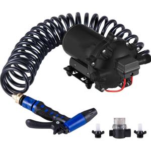 image:imageVEVOR Water Pressure Diaphragm Pump RV Water Pump Fresh Water Pump110V AC 33 GPM Pressure Adjustable Self Priming Sprayer Pump with Pressure Switch for RV Camper Marine Boat Lawn FCC Certified12V  55GPM  70PSI