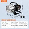image:imageVEVOR 1HP Shallow Well Pump Portable 1380 GPH Garden Jet Pump with Automatic Controller 145 ft Head Stainless Steel Sprinkler Booster Pumps for Garden Lawn Irrigation System Water Transfer11 HP with Handle
