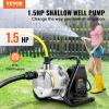 image:imageVEVOR 1HP Shallow Well Pump Portable 1380 GPH Garden Jet Pump with Automatic Controller 145 ft Head Stainless Steel Sprinkler Booster Pumps for Garden Lawn Irrigation System Water Transfer15 HP with Handle