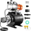 image:imageVEVOR 1HP Shallow Well Pump Portable 1380 GPH Garden Jet Pump with Automatic Controller 145 ft Head Stainless Steel Sprinkler Booster Pumps for Garden Lawn Irrigation System Water Transfer1 HP with Tank SS