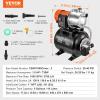image:imageVEVOR 1HP Shallow Well Pump Portable 1380 GPH Garden Jet Pump with Automatic Controller 145 ft Head Stainless Steel Sprinkler Booster Pumps for Garden Lawn Irrigation System Water Transfer1 HP with Tank SS