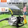 image:imageVEVOR 1HP Shallow Well Pump Portable 1380 GPH Garden Jet Pump with Automatic Controller 145 ft Head Stainless Steel Sprinkler Booster Pumps for Garden Lawn Irrigation System Water Transfer11 HP with Handle