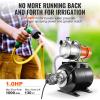 image:imageVEVOR 1HP Shallow Well Pump Portable 1380 GPH Garden Jet Pump with Automatic Controller 145 ft Head Stainless Steel Sprinkler Booster Pumps for Garden Lawn Irrigation System Water Transfer1 HP with Tank SS
