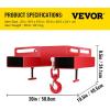 image:imageVEVOR Forklift Lifting Hook 4400lbs Capacity Forklift Lifting Hoist Red Forklift Mobile Crane with Swivel Hook and Two Large TScrews Hook Forklift Lifting Hoist Fork Lifting Attachment6600LBS