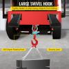 image:imageVEVOR Forklift Lifting Hook 4400lbs Capacity Forklift Lifting Hoist Red Forklift Mobile Crane with Swivel Hook and Two Large TScrews Hook Forklift Lifting Hoist Fork Lifting Attachment4400 LBS