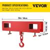 image:imageVEVOR Forklift Lifting Hook 4400lbs Capacity Forklift Lifting Hoist Red Forklift Mobile Crane with Swivel Hook and Two Large TScrews Hook Forklift Lifting Hoist Fork Lifting Attachment4400 LBS