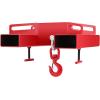 image:imageVEVOR Forklift Lifting Hook 4400lbs Capacity Forklift Lifting Hoist Red Forklift Mobile Crane with Swivel Hook and Two Large TScrews Hook Forklift Lifting Hoist Fork Lifting Attachment6600LBS
