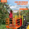 image:imageVEVOR Forklift Man Basket 36 x 36 Inches Forklift Safety Cage Work Platform 1200 lbs Load Capacity Collapsible Lift Basket with 4 Wheels Device Chain for Aerial Work Lifting Loader43x45 with Wheels