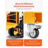 image:imageVEVOR Forklift Man Basket 36 x 36 Inches Forklift Safety Cage Work Platform 1200 lbs Load Capacity Collapsible Lift Basket with 4 Wheels Device Chain for Aerial Work Lifting Loader36x36 with Wheels