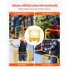 image:imageVEVOR Forklift Man Basket 36 x 36 Inches Forklift Safety Cage Work Platform 1200 lbs Load Capacity Collapsible Lift Basket with 4 Wheels Device Chain for Aerial Work Lifting Loader36x36 with Wheels