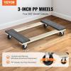 image:imageVEVOR Furniture Dolly 4 Pack 6Inch Steel TriDolly with 360 PP Swivel Wheels and NonSlip Cap 3 Wheels Furniture Lift Mover Tool Set for Moving Heavy Furniture Refrigerator Sofa30in x 18in1 Pack
