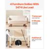 image:imageVEVOR Furniture Dolly Heavy Duty Furniture Movers with 5 x 360 Rotation Wheels Carbon Steel Panel Furniture Lift Slider Tool Set for Appliances Sofa Fridge Washing MachineLarge 63 x 69