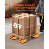 image:imageVEVOR Machine Skate 6T Machinery Skate Dolly 13228 lbs Machinery Moving Skate Machinery Mover Skate with 360 Rotation Cap and PU Directional Rollers Heavy Duty Industrial Moving Equipment Yellow6T