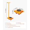 image:imageVEVOR Machine Skate 6T Machinery Skate Dolly 13228 lbs Machinery Moving Skate Machinery Mover Skate with 360 Rotation Cap and PU Directional Rollers Heavy Duty Industrial Moving Equipment Yellow6T