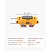 image:imageVEVOR Machine Skate 6T Machinery Skate Dolly 13228 lbs Machinery Moving Skate Machinery Mover Skate with 360 Rotation Cap and PU Directional Rollers Heavy Duty Industrial Moving Equipment Yellow8T