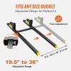 image:imageVEVOR Pallet Forks 2000 lbs Clamp on Pallet Forks 60 Total Length Heavy Duty Pallet Forks with Adjustable Stabilizer Bar Tractor Bucket Forks for Tractor Attachments Skid Steer Loader Bucket60 inch