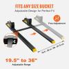image:imageVEVOR Pallet Forks 4000 lbs Clamp on Pallet Forks 60 Total Length Heavy Duty Pallet Forks with Adjustable Stabilizer Bar Tractor Bucket Forks for Loader Bucket Skid Steer Tractor60 inch