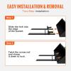 image:imageVEVOR Pallet Forks 4000 lbs Clamp on Pallet Forks 60 Total Length Heavy Duty Pallet Forks with Adjustable Stabilizer Bar Tractor Bucket Forks for Loader Bucket Skid Steer Tractor60 inch