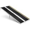 image:imageVEVOR Portable Wheelchair Ramp 4FT NonSlip Aluminum Folding Handicap Ramp Door Threshold Ramps for Wheelchair for HomeWheel Chair Ramp Steps Cars Scooter Cart Curbs Stairs7FT