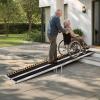 image:imageVEVOR Portable Wheelchair Ramp 4FT NonSlip Aluminum Folding Handicap Ramp Door Threshold Ramps for Wheelchair for HomeWheel Chair Ramp Steps Cars Scooter Cart Curbs Stairs9FT