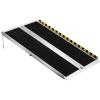 image:imageVEVOR Portable Wheelchair Ramp 4FT NonSlip Aluminum Folding Handicap Ramp Door Threshold Ramps for Wheelchair for HomeWheel Chair Ramp Steps Cars Scooter Cart Curbs Stairs4FT