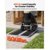 image:imageVEVOR Portable Wheelchair Ramp 4FT NonSlip Aluminum Folding Handicap Ramp Door Threshold Ramps for Wheelchair for HomeWheel Chair Ramp Steps Cars Scooter Cart Curbs Stairs4FT