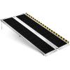 image:imageVEVOR Portable Wheelchair Ramp 4FT NonSlip Aluminum Folding Handicap Ramp Door Threshold Ramps for Wheelchair for HomeWheel Chair Ramp Steps Cars Scooter Cart Curbs Stairs5FT