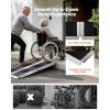 image:imageVEVOR Portable Wheelchair Ramp 4FT NonSlip Aluminum Folding Handicap Ramp Door Threshold Ramps for Wheelchair for HomeWheel Chair Ramp Steps Cars Scooter Cart Curbs Stairs3FT