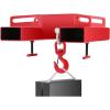 image:imageVEVOR Forklift Lifting Hook 4400lbs Capacity Forklift Lifting Hoist Red Forklift Mobile Crane with Swivel Hook and Two Large TScrews Hook Forklift Lifting Hoist Fork Lifting Attachment6600LBS