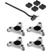 image:imageVEVOR Furniture Dolly 4 Pack 6Inch Steel TriDolly with 360 PP Swivel Wheels and NonSlip Cap 3 Wheels Furniture Lift Mover Tool Set for Moving Heavy Furniture Refrigerator Sofa4 Pack 6Inch