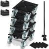 image:imageVEVOR Furniture Dolly Heavy Duty Furniture Movers with 5 x 360 Rotation Wheels Carbon Steel Panel Furniture Lift Slider Tool Set for Appliances Sofa Fridge Washing MachineLarge 64 x 69