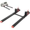 image:imageVEVOR Pallet Forks 2000 Lbs Clamp on Pallet Forks 43 Total Length Tractor Bucket Forks with Adjustable Stabilizer Bar Heavy Duty Pallet Forks for Tractor Attachments Skid Steer Loader Bucket60 Inch
